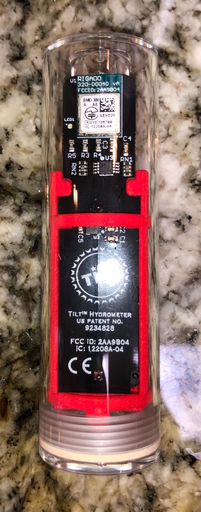 Tilt Hydrometer: Used to actively measure the sugar level in juice and cider during fermentation.
