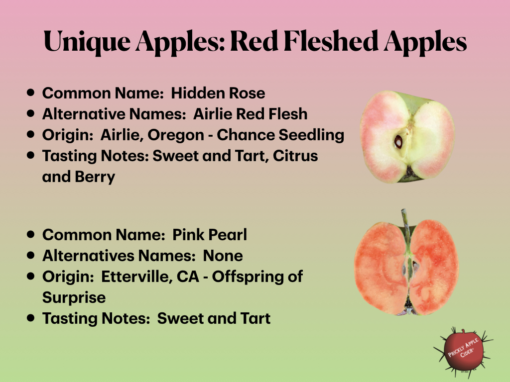Hidden Rose and Pink Pearl Apples - Two Red Flesh Varieties