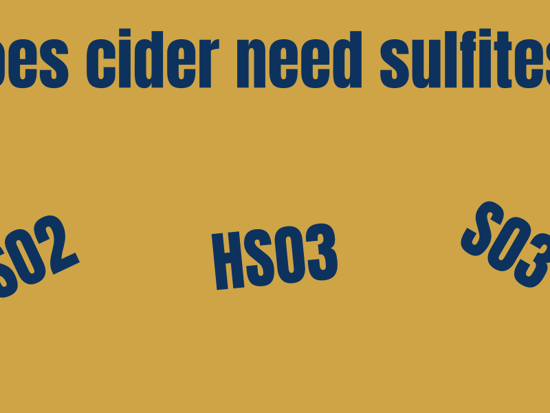 Cider Question: Do I need to use Campden (sulfite)?